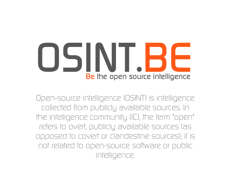 OSINT.BE | Be the open source intelligence